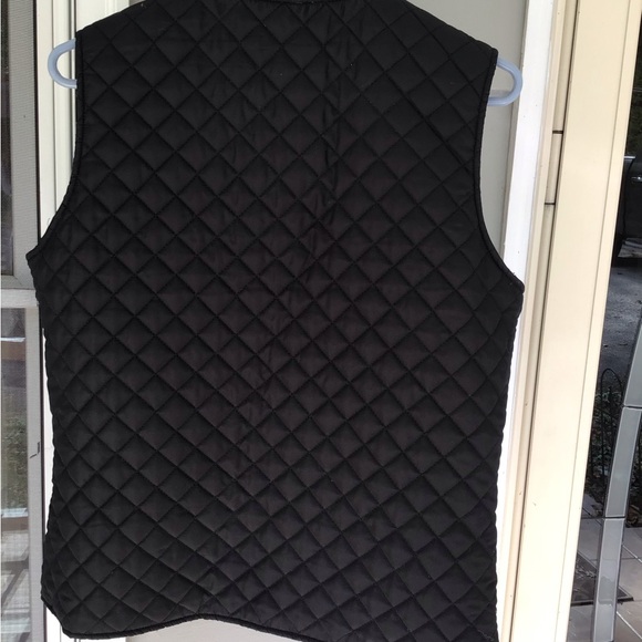 Womens Activology REVERSIBLE Small Quilt Puffer Vest Zip Black/gray Animal Print - Picture 12 of 16